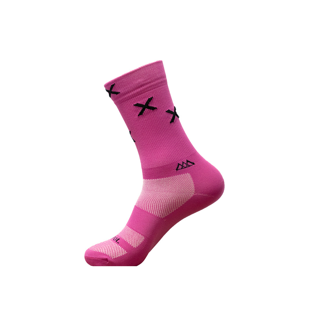 Socks 2Ex Fucsia Negro